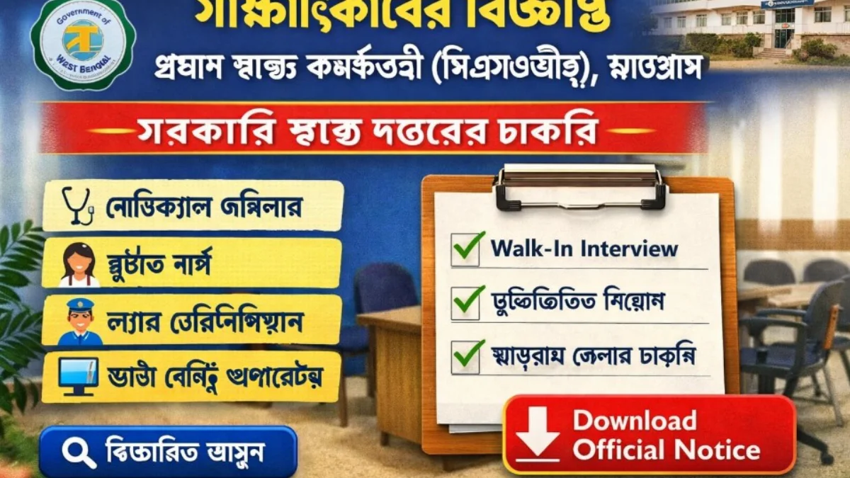 সিএমওএইচ ঝাড়গ্রাম সাক্ষাৎকার নিয়োগের সম্পূর্ণ গাইড