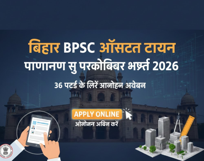 बिहार BPSC असिस्टेंट टाउन प्लानिंग सुपरवाइजर भर्ती 2026: 36 पदों के लिए ऑनलाइन आवेदन