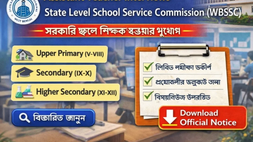 WBSSC Assistant Teacher Interview