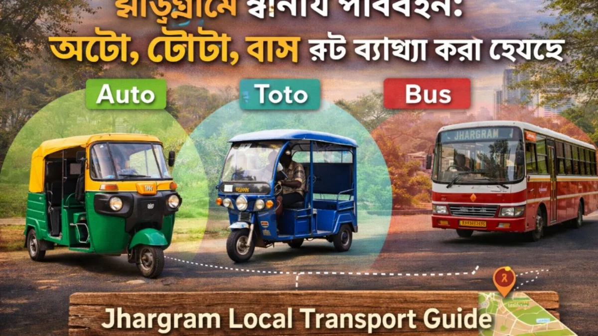 ঝাড়গ্রামে স্থানীয় পরিবহন: অটো, টোটো, বাস রুট ব্যাখ্যা করা হয়েছে