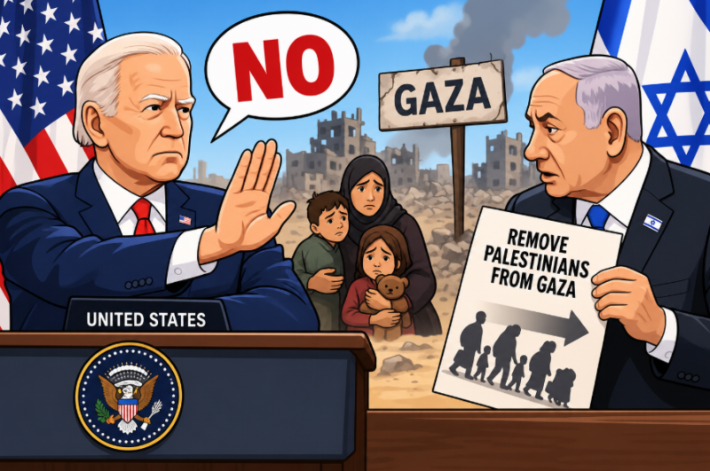 US rejects Israeli suggestions of removing Palestinians from Gaza