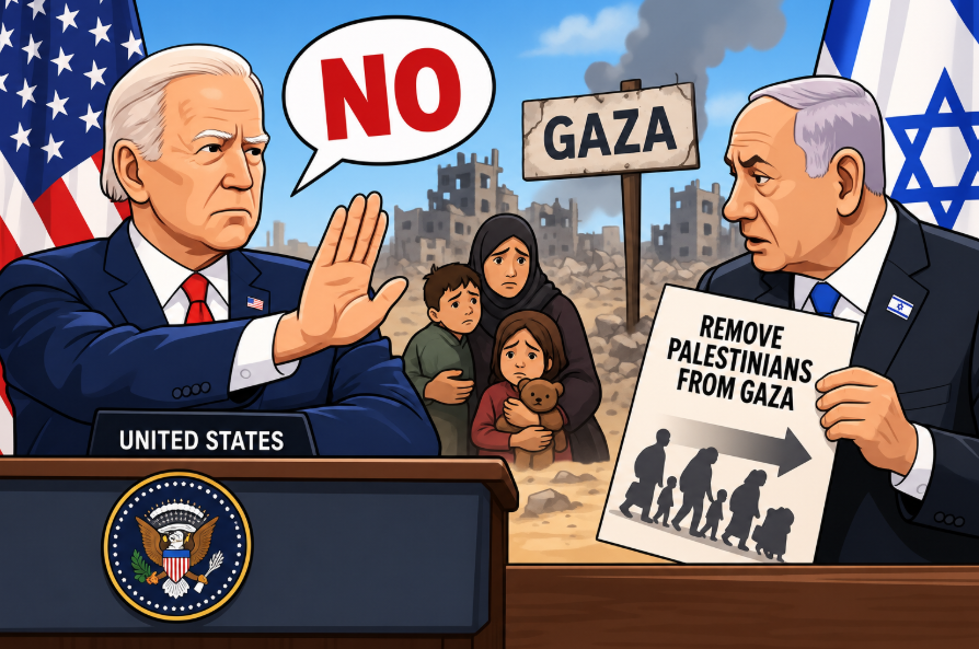 US rejects Israeli suggestions of removing Palestinians from Gaza